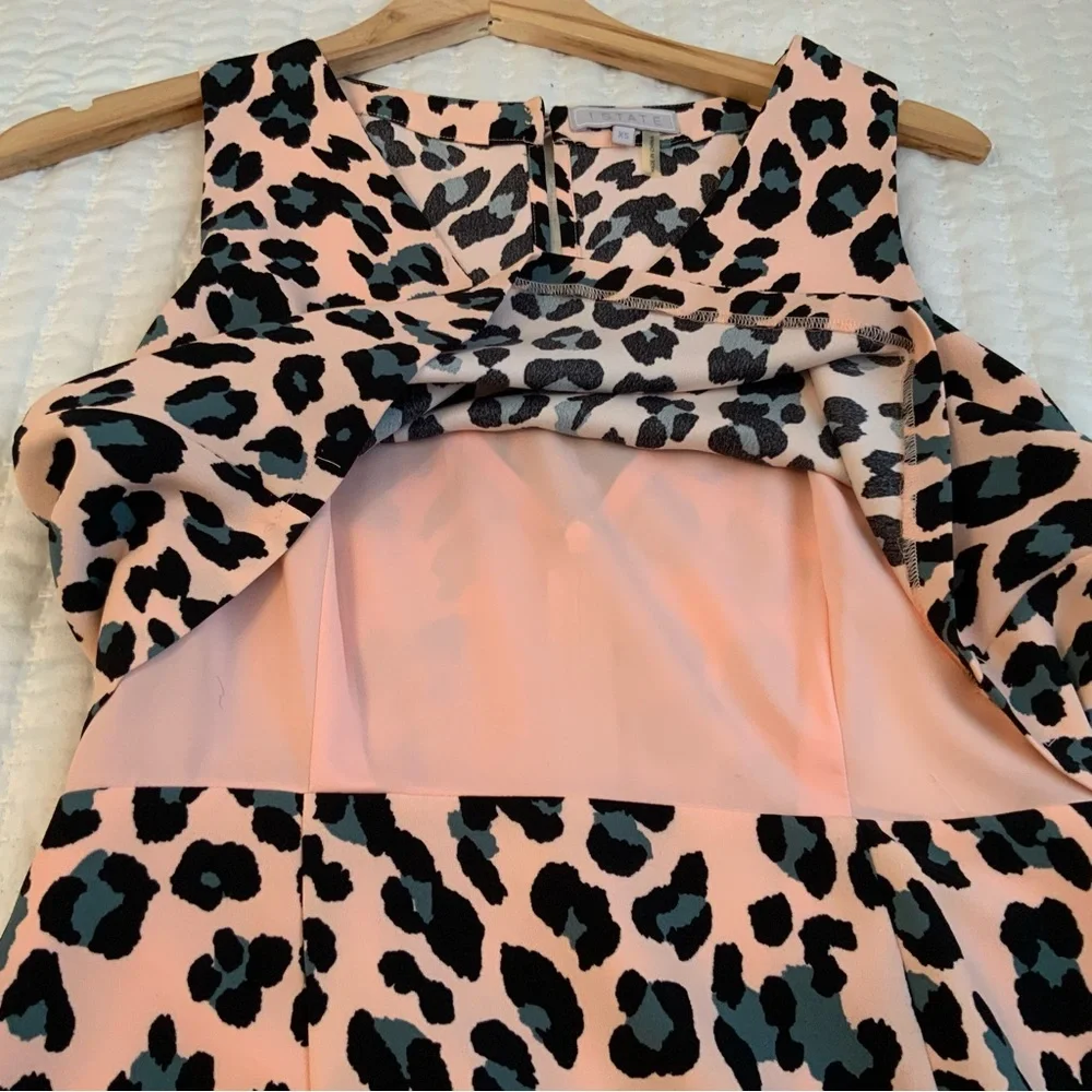1. State Leopard Animal Print Mini Sleeveless Dress Size XS - Picture 5 of 12